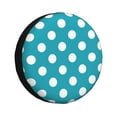 thumbnail image 1 of Logiee Sky Blue And White Polka Dot Print Spare Tire Cover, Universal Wheel Protectors,Waterproof Dust-Proof UV Sun Wheel Tire Cover,Fit for SUV, RV, Travel Trailer, Truck-17 inch, 1 of 6
