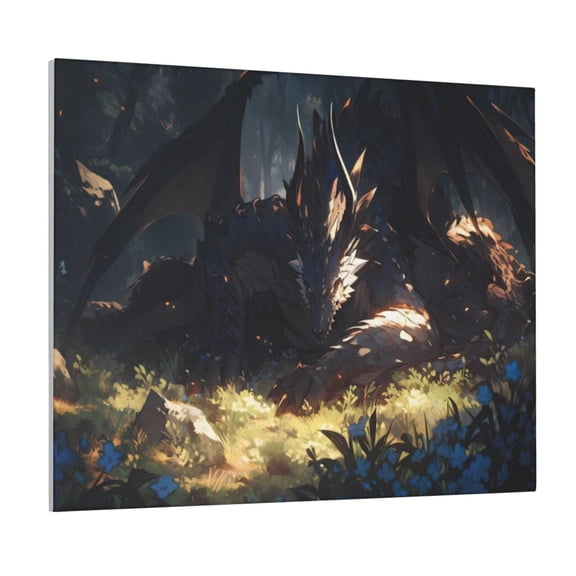 Logiee Sleeping Dragon In Forest Print Canvas Wall Art ,Art Poster,Canvas Decorative Picture,Decor Wall Pictures for Living Room Bedroom Bathroom,Ready to Hang