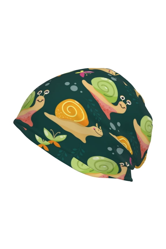 Snails And Butterfies Print Unisex Knit Beanie for Men Women Winter Hat,Beanies Skull Caps