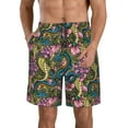 thumbnail image 1 of Logiee Snake And Flower Print Mens Swim Trunks Quick Dry Board Shorts,Breathable Hawaii Beach Shorts Swimwear Bathing Suits-Medium, 1 of 6