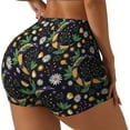 thumbnail image 1 of Logiee Snake And Flower Print Women's Biker Shorts,Workout Gym Shorts,Scrunch Shorts,Tummy Control Hidden Scrunch Running Yoga Shorts-Medium, 1 of 8