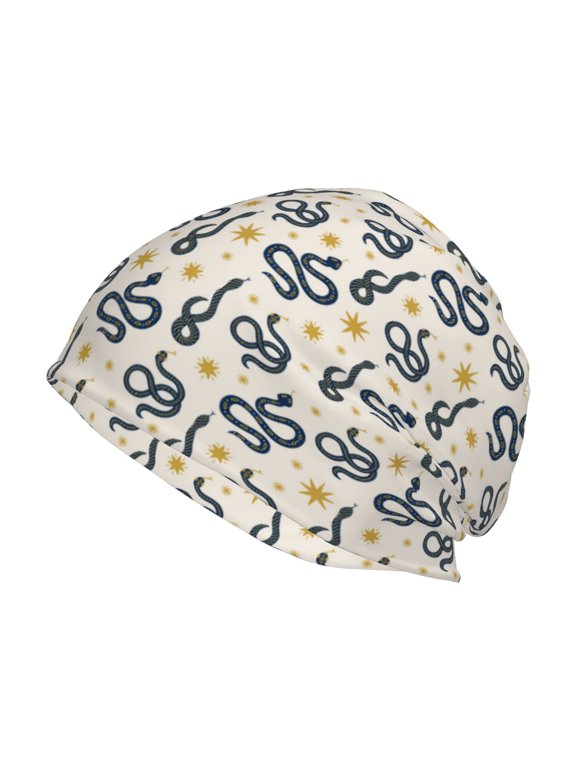 Snake Print Unisex Knit Beanie for Men Women Winter Hat,Beanies Skull Caps