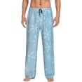 thumbnail image 1 of Logiee Snowflake Snowing Print Pajama Pants for Men,Men’s Pajama Bottoms,Mens PJ Pants with Pockets & Button Fly-Small, 1 of 6