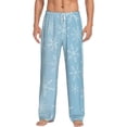 thumbnail image 1 of Logiee Snowflake Snowing Print Pajama Pants for Men,Men’s Pajama Bottoms,Mens PJ Pants with Pockets & Button Fly-Small, 1 of 6