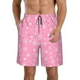 thumbnail image 1 of Logiee Snowflake pink backgrounds Print Mens Swim Trunks Quick Dry Board Shorts,Breathable Hawaii Beach Shorts Swimwear Bathing Suits-Small, 1 of 6