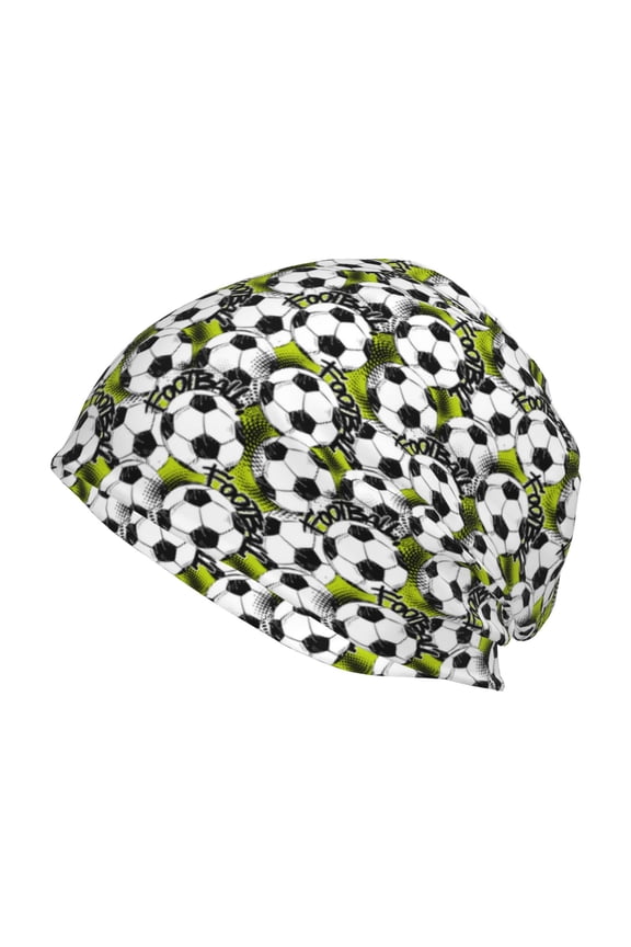 Soccer and Football Print Unisex Knit Beanie for Men Women Winter Hat,Beanies Skull Caps