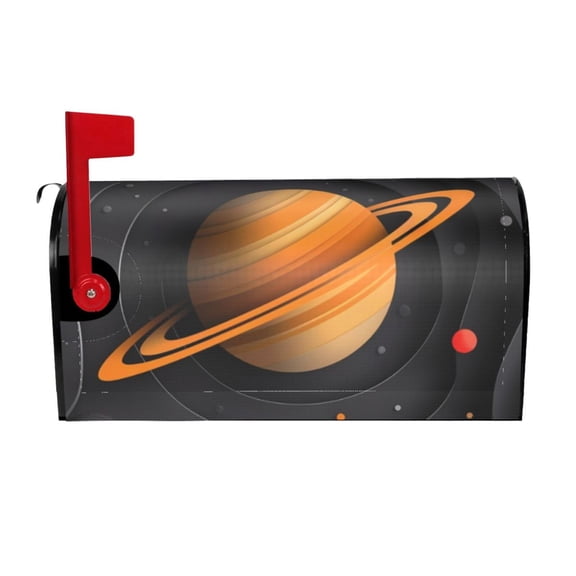 Logiee Solar System Paper Art Print Post Letter Box Wrap Decor, Mailbox Cover Suitable for Standard Mailbox and Large Size Mailbox,Outdoor Yard Decoration-21x18 in