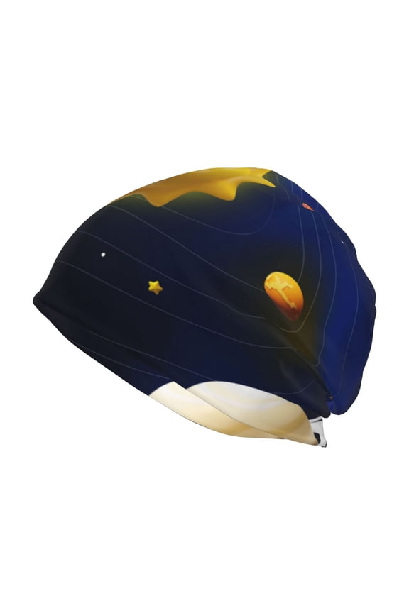 Solar System Print Unisex Knit Beanie for Men Women Winter Hat,Beanies Skull Caps