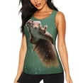 thumbnail image 1 of Logiee Squirrel Print Women's Workout Tank Top, Dry Fit Summer Tank Top,Gym Yoga Workout Sports Tee,Sleeveless Athletic Shirts-Medium, 1 of 7