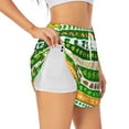 thumbnail image 1 of Logiee St. Patrick's day in green colors Print Women 2 in 1 Running Shorts,High Waisted Athletic Shorts,Gym Workout Shorts with Liner Pockets-Small, 1 of 7
