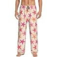 thumbnail image 1 of Logiee Starfish Print Pajama Pants for Men,Men’s Pajama Bottoms,Mens PJ Pants with Pockets & Button Fly-Large, 1 of 6