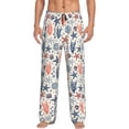 thumbnail image 1 of Logiee Starfish Shell Print Pajama Pants for Men,Men’s Pajama Bottoms,Mens PJ Pants with Pockets & Button Fly-Small, 1 of 6