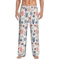 thumbnail image 1 of Logiee Starfish Shell Print Pajama Pants for Men,Men’s Pajama Bottoms,Mens PJ Pants with Pockets & Button Fly-Small, 1 of 6