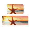 thumbnail image 1 of Logiee Starfish Sunset Sea Beach Print Kitchen Mats for Floor Sets of 2,Waterproof Kitchen Rugs,Non Slip Comfort Standing Mat Rug for Home,Runner,Sink,Office,Laundry, 1 of 1