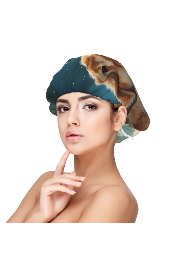 Starry Sky Cloud Cute Rabbit Print Silk Bonnet Satin Bonnet for Sleeping Women and Men,Double Layer Hair Bonnet for Curly Braids Hair