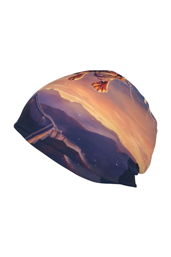 Starry Sky Flying Tiger Print Unisex Knit Beanie for Men Women Winter Hat,Beanies Skull Caps