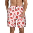 thumbnail image 1 of Logiee Strawberry Print Mens Swim Trunks Quick Dry Board Shorts,Breathable Hawaii Beach Shorts Swimwear Bathing Suits-XX-Large, 1 of 6