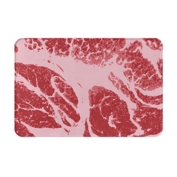 Logiee Striped Meat Print Welcome Mats for Entryway,Door Mat for Front Door,Entry Mat,Doormat for Garden, Garage, Patio, Home, Porch Decor