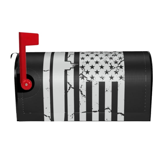 Logiee Submarine Vintage Flag Print Post Letter Box Wrap Decor, Mailbox Cover Suitable for Standard Mailbox and Large Size Mailbox,Outdoor Yard Decoration-21x18 in