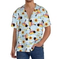 thumbnail image 1 of Logiee Submarine With Fishes Undersea Print Men's Button Down Shirts Short Sleeve, Summer Beach Shirts,Vacation Wedding Shirts,Men's Casual Button-Down Shirts with Pocket-3X-Large, 1 of 5