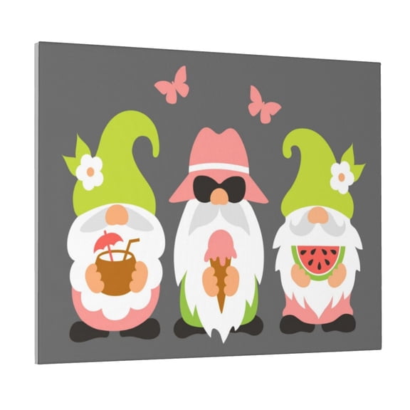 Logiee Summer Gnome 1 Print Canvas Wall Art ,Art Poster,Canvas Decorative Picture,Decor Wall Pictures for Living Room Bedroom Bathroom,Ready to Hang