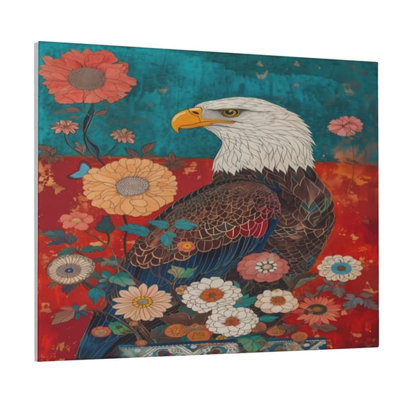 Logiee Sunflower Bald Eagle Print Canvas Wall Art ,Art Poster,Canvas Decorative Picture,Decor Wall Pictures for Living Room Bedroom Bathroom,Ready to Hang