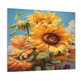 thumbnail image 1 of Logiee Sunflower Blue Sky Print Canvas Wall Art ,Art Poster,Canvas Decorative Picture,Decor Wall Pictures for Living Room Bedroom Bathroom,Ready to Hang, 1 of 6
