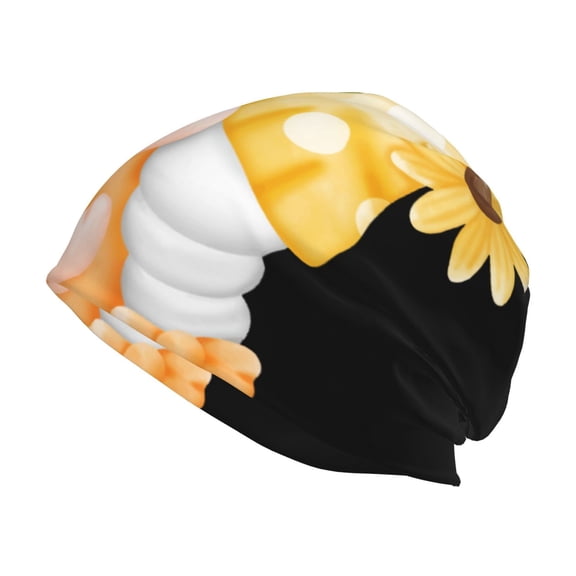 Logiee Sunflower Gnomes 3 Print Unisex Knit Beanie for Men Women Winter Hat,Beanies Skull Caps