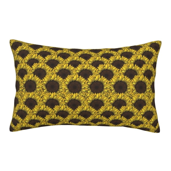 Logiee Sunflowers 3 Print Pillow Case,Throw Pillow Covers, Double Sided Plush Cushion Cover for Couch Sofa Bed, Only Pillowcase-20"x30"