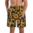 thumbnail image 1 of Logiee Sunflowers And Bww Print Mens Swim Trunks Quick Dry Board Shorts,Breathable Hawaii Beach Shorts Swimwear Bathing Suits-Large, 1 of 6