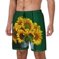 thumbnail image 1 of Logiee Sunflowers in Bucket Print Men's Swim Trunk,Quick Dry Board Shorts ,Men's Swim Trunks with Compression Liner, Bathing Suits with Pockets-X-Large, 1 of 6