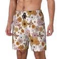 thumbnail image 1 of Logiee Sunflowers And Butterflies Print Men's Swim Trunk,Quick Dry Board Shorts ,Men's Swim Trunks with Compression Liner, Bathing Suits with Pockets-3X-Large, 1 of 6