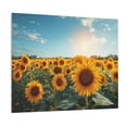 thumbnail image 1 of Logiee Sunlit Sunflower Field Print Canvas Wall Art ,Art Poster,Canvas Decorative Picture,Decor Wall Pictures for Living Room Bedroom Bathroom,Ready to Hang, 1 of 6