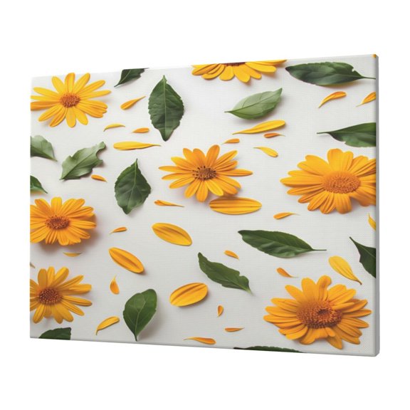 Logiee Sunny Yellow SunFlower Print Canvas Wall Art,Canvas Picture Prints with Frame, Wall Art Decorative,Canvas Decorative,Suitable for Living Room Bedroom Office Room 30x40