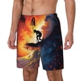 thumbnail image 1 of Logiee Sunset Surfing Silhouette Print Men's Swim Trunk,Quick Dry Board Shorts ,Men's Swim Trunks with Compression Liner, Bathing Suits with Pockets-Small, 1 of 6
