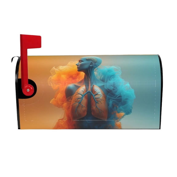 Logiee Surreal Body Art Print Post Letter Box Wrap Decor, Mailbox Cover Suitable for Standard Mailbox and Large Size Mailbox,Outdoor Yard Decoration-21x18 in