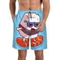 thumbnail image 1 of Logiee Sushi Salmon Surfing Print Mens Swim Trunks Quick Dry Board Shorts,Breathable Hawaii Beach Shorts Swimwear Bathing Suits-Large, 1 of 6