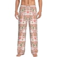 thumbnail image 1 of Logiee Swan Couple Print Pajama Pants for Men,Men’s Pajama Bottoms,Mens PJ Pants with Pockets & Button Fly-Small, 1 of 6