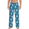 thumbnail image 1 of Logiee Swan On The Pond Print Pajama Pants for Men,Men’s Pajama Bottoms,Mens PJ Pants with Pockets & Button Fly-Large, 1 of 6