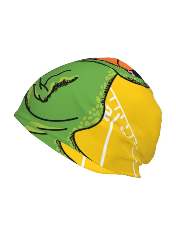 T-Rex Playing Football Print Unisex Knit Beanie for Men Women Winter Hat,Beanies Skull Caps