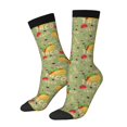 thumbnail image 1 of Logiee Taco Print Adult Socks for Men & Women,Calf Socks, Ankle Socks,Boots Socks,Breathable Casual Sock,Unisex Crew Socks, 1 of 6