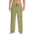 thumbnail image 1 of Logiee Taco Print Pajama Pants for Men,Men’s Pajama Bottoms,Mens PJ Pants with Pockets & Button Fly-Small, 1 of 6