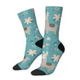 thumbnail image 1 of Logiee Teal Mama Llama Print Adult Socks for Men & Women,Calf Socks, Ankle Socks,Boots Socks,Breathable Casual Sock,Unisex Crew Socks, 1 of 6