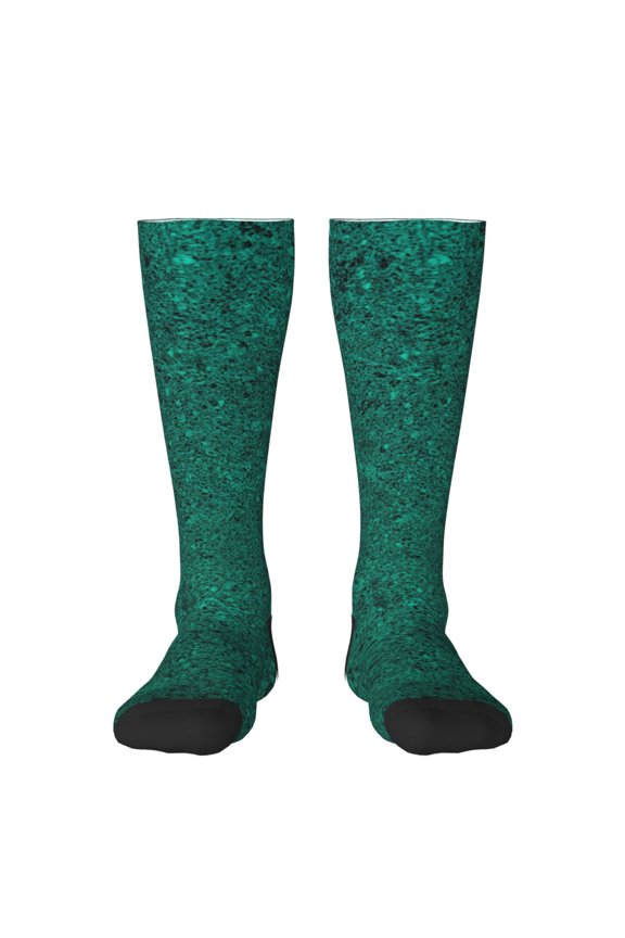 Teal Marble Print Gift Stocking Stuffers,Adult Stockings,Novelty Socks,Funny Socks Birthday Running Walking Sleeping