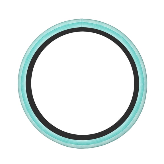 Logiee Teal Turquoise Print Breathable Elastic Steering Wheel Cover, Non-Slip Stretch Steering Wheel Protector,Universal 15 Inch Fit Auto, Suvs, Truck