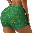thumbnail image 1 of Logiee Tennis Rockets And Balls Print Women's Biker Shorts,Workout Gym Shorts,Scrunch Shorts,Tummy Control Hidden Scrunch Running Yoga Shorts-X-Large, 1 of 8