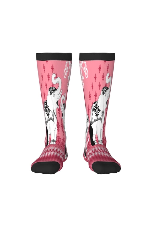 Thai elephant Print Gift Stocking Stuffers,Adult Stockings,Novelty Socks,Funny Socks Birthday Running Walking Sleeping