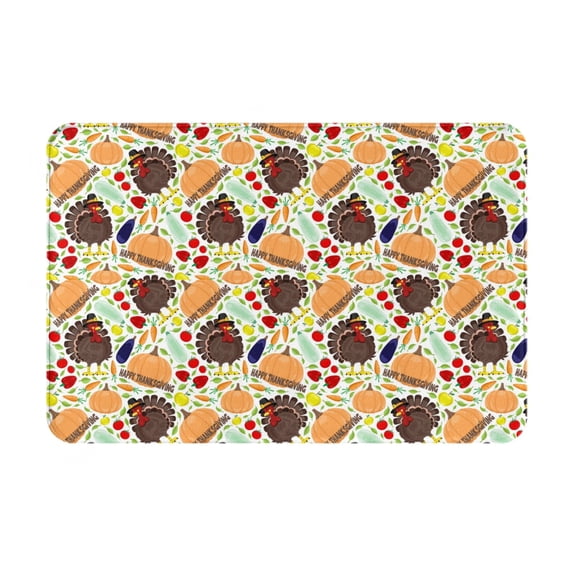 Logiee Thanksgiving Print Welcome Mats for Entryway,Door Mat for Front Door,Entry Mat,Doormat for Garden, Garage, Patio, Home, Porch Decor