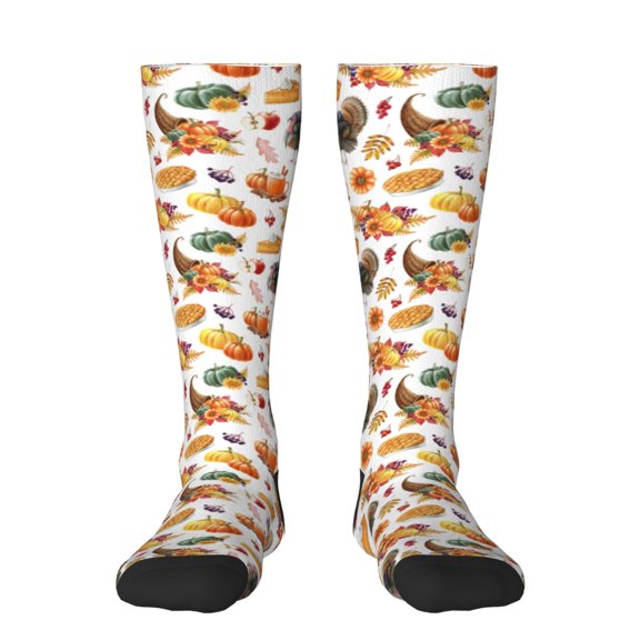 Logiee Thanksgiving Turkeys 1 Print Gift Stocking Stuffers,Adult Stockings,Novelty Socks,Funny Socks Birthday Running Walking Sleeping