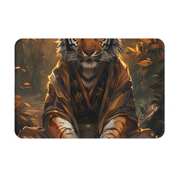Logiee Tiger In The Fallen Leaf Forest Print Welcome Mats for Entryway,Door Mat for Front Door,Entry Mat,Doormat for Garden, Garage, Patio, Home, Porch Decor